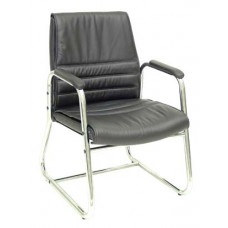 Diamond Leather Visitor chair with arms